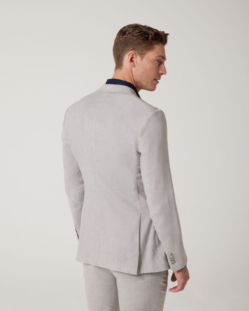 Slim Stretch Tailored Suit Jacket, Light Grey Slim Stretch Tailored Suit Jacket